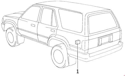 Toyota 4Runner (1989-1995) - scatola fusibili e relè