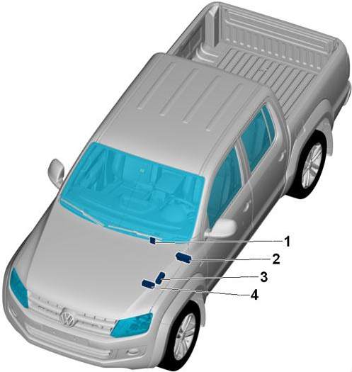 Volkswagen Amarok (2009-2016) - scatola fusibili e relè
