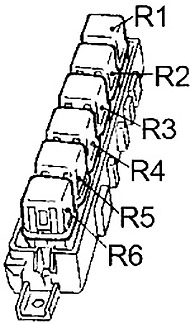 Nissan Sentra (1990-1994) - Scatola dei fusibili