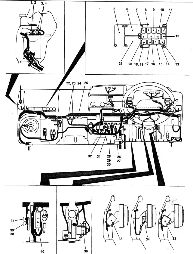 Mitsubishi Canter 6 (1993-2002) - scatola dei fusibili.